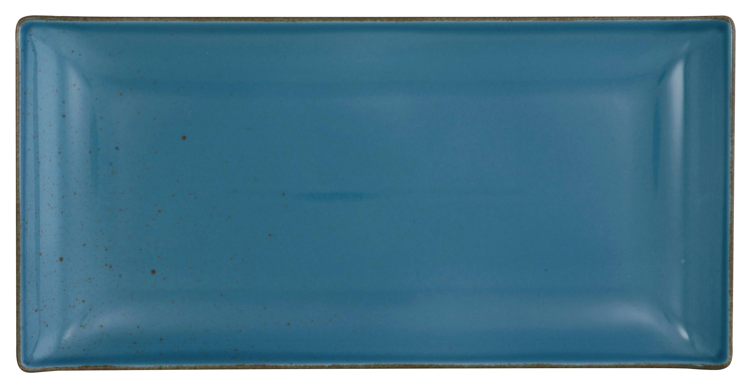 Servírovacia Tácka Capri, 32/16,5 Cm - modrá, Moderný, keramika (32/16,5/2cm) - Premium Living