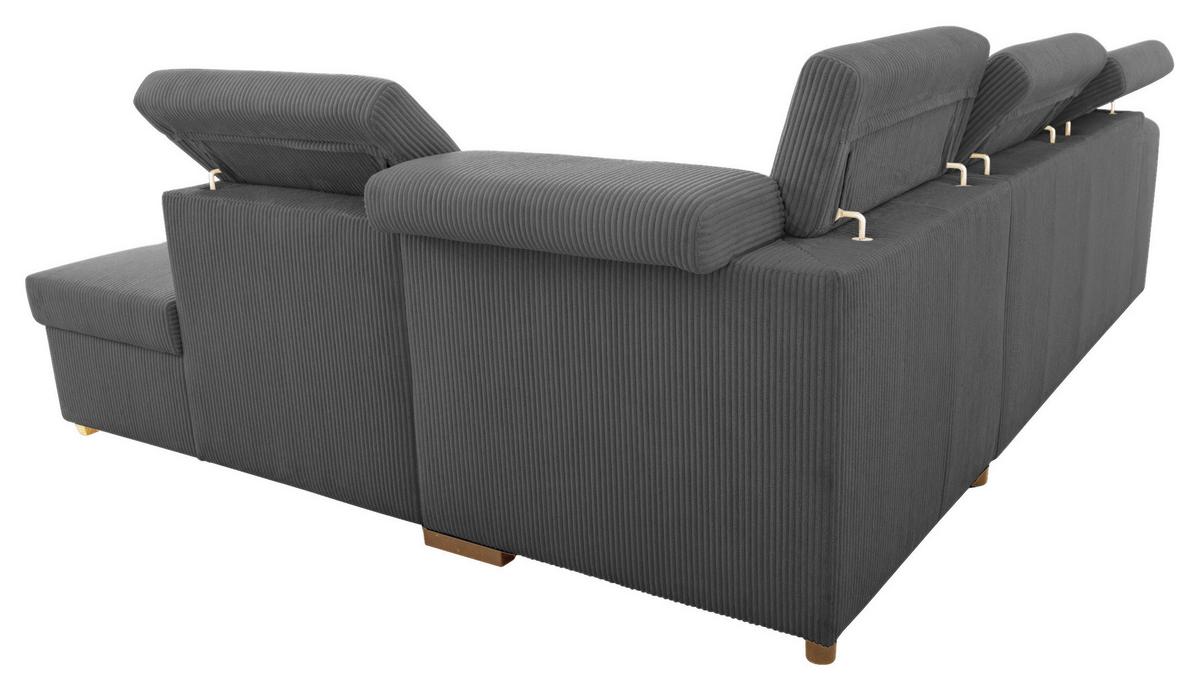 Ecksofa Sirius L anthrazit, 267x218cm - Eichefarben/Anthrazit, KONVENTIONELL, Holz/Holzwerkstoff (267/218cm)