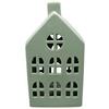 Dekoračný dom LED/teplá biela - tmavozelená, Konventionell, keramika (10,9/19,5/9,8cm) - Mömax