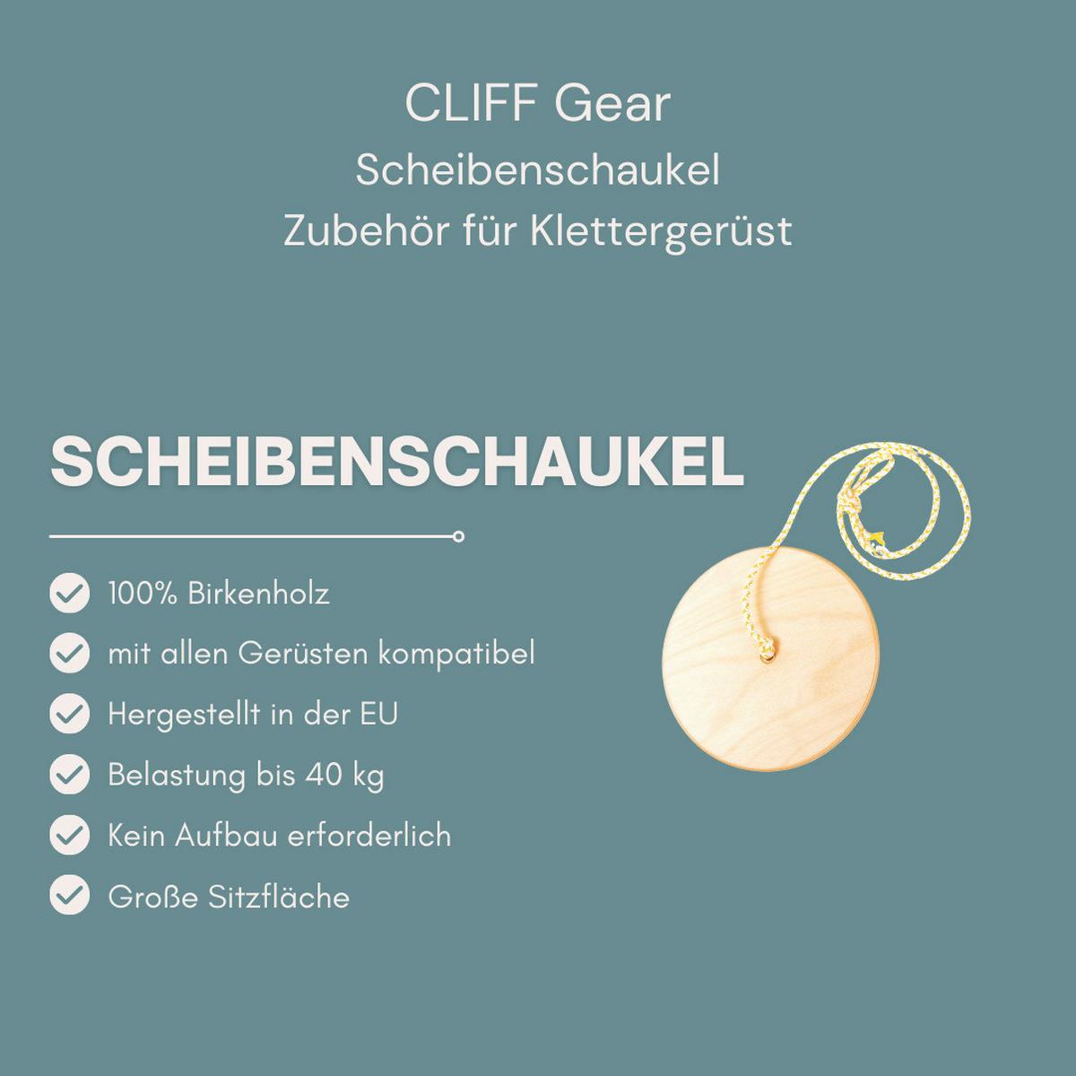 Scheibenschaukel natur DM ca. 25 cm - Birkefarben, Basics, Holz (25cm) - CLIFF