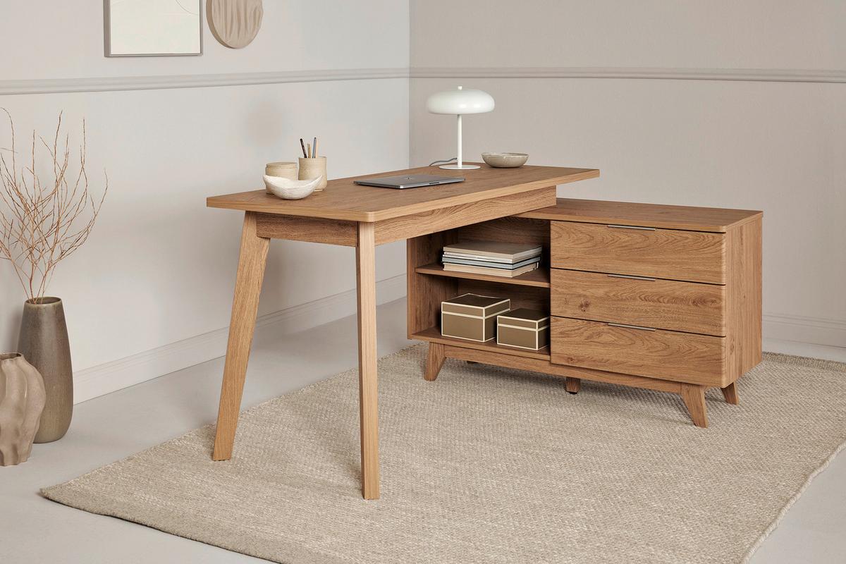 Eckschreibtisch Libre D 240 E* - Eichefarben, MODERN, Holzwerkstoff (140/118/76cm) - Livetastic