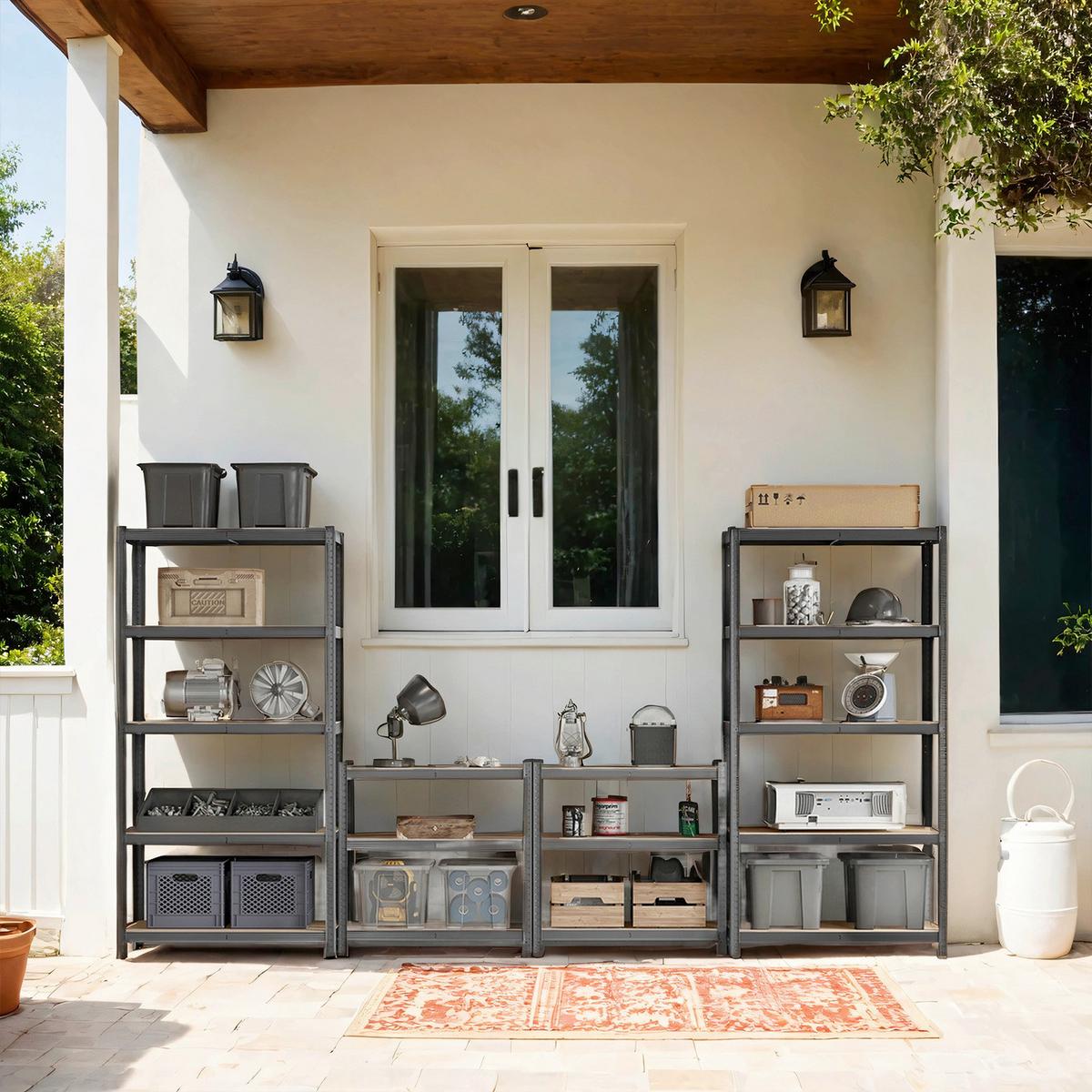 Schwerlastregal Shelving Grau B: 120 cm - Grau, Basics, Holzwerkstoff/Metall (120/200/60cm)