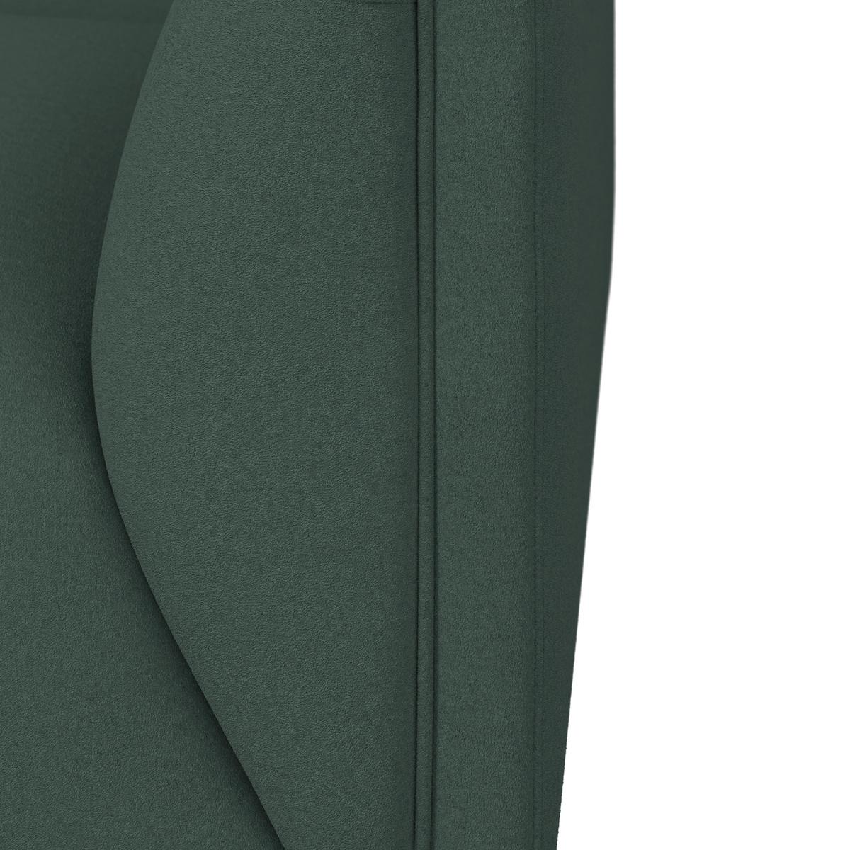 Pohovka HEVI, zelený samet, max. 360 kg - černá/zelená, Moderní, dřevo/textil (197/73/86cm) - Bessagi Home