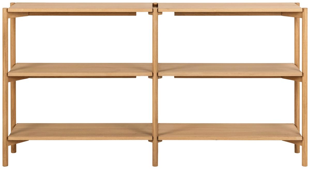 Regál BRAIDWOOD farby dubu - farba duba, Trend, drevo (169/88,4/30cm) - MID.YOU