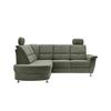 Ecksofa mit Stauraum Parole Grün Chenille - Chromfarben/Grün, KONVENTIONELL, Textil (184/231cm) - Livetastic