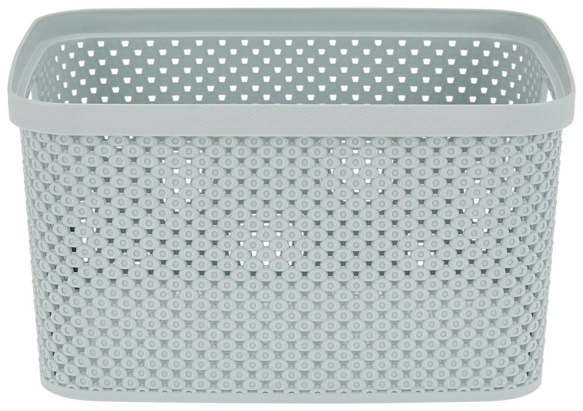 Aufbewahrungskorb Diamond 27x15 Cm Kunststoff Mintgrün - Grün, Basics, Kunststoff (27/21,5/15cm) - Luca Bessoni