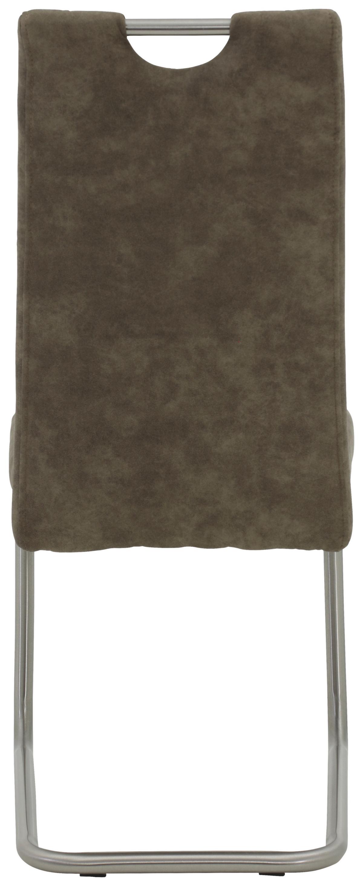 Schwingstuhl-Set Ulla S - Schlammfarben/Edelstahlfarben, MODERN, Textil/Metall (43/98/59cm) - MID.YOU