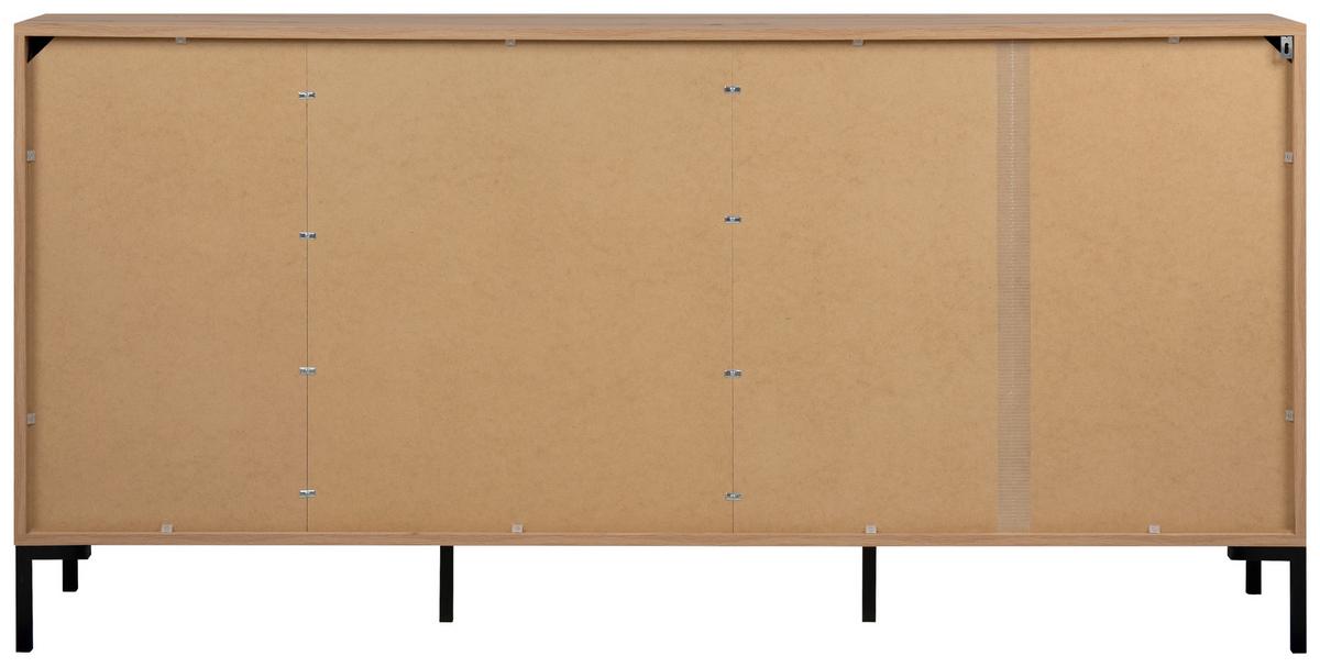 Sideboard 150cm Korsika Eiche Artisan Dekor - Schwarz/Eiche Artisan, Design, Holzwerkstoff (170/87/40cm) - MID.YOU