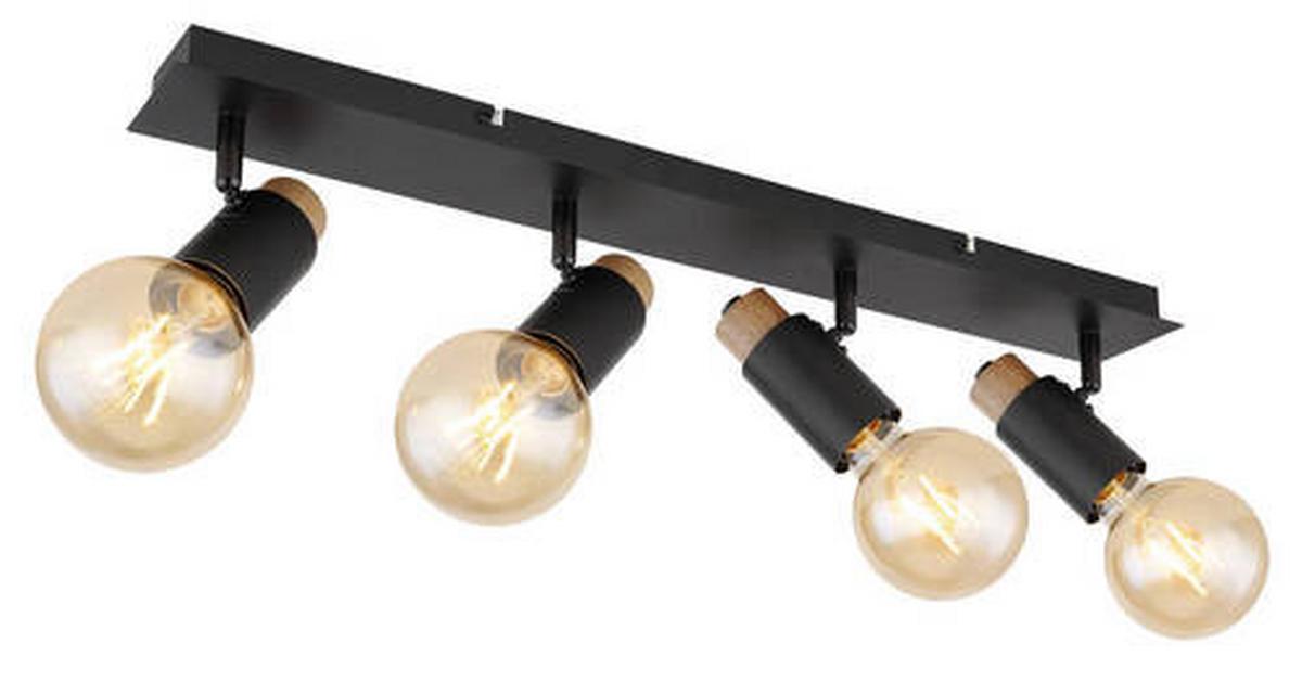 Strahler 54045-4 - Dunkelbraun/Schwarz, Design, Holz/Metall (65,5/8/14,5cm) - Globo