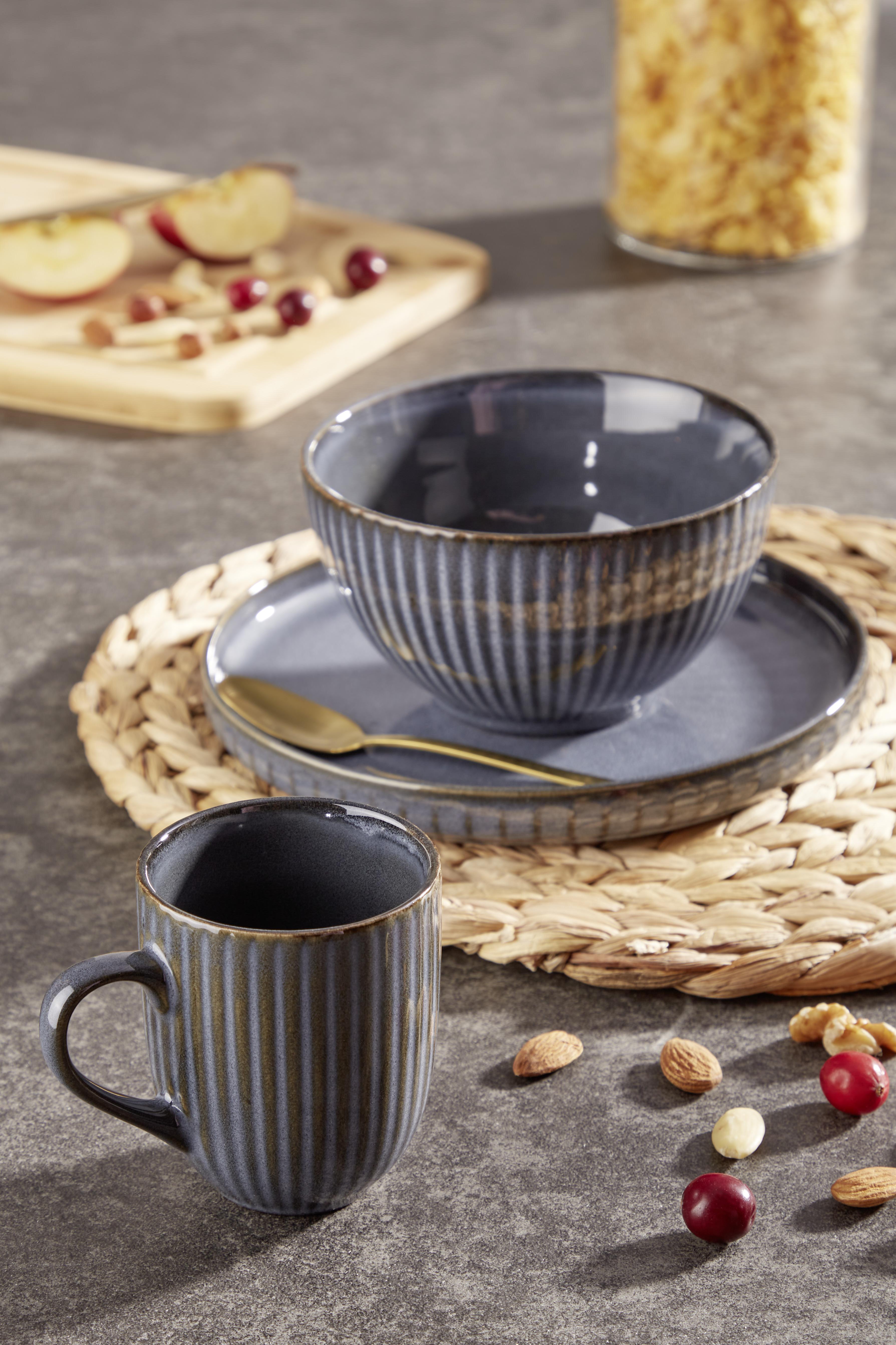 Dunkelblau • Steinzeug • spülmaschinengeeignet • D: ca. 20,4 cm • mikrowellengeeignet