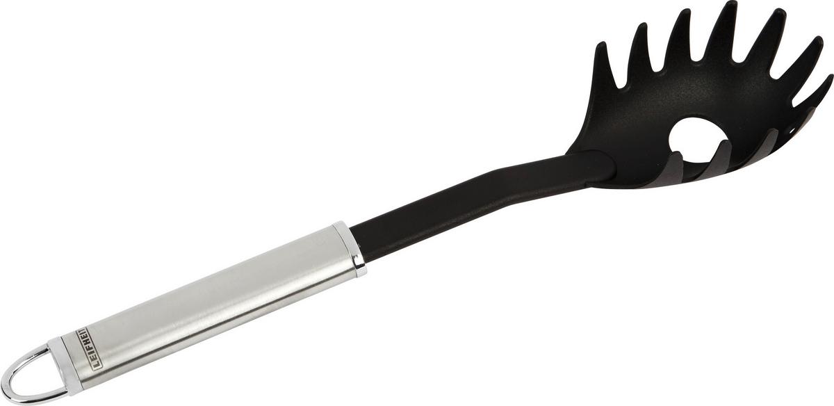 Spaghettilöffel Aus Kunststoff/metall L: Ca. 32 Cm - Edelstahlfarben/Schwarz, KONVENTIONELL, Kunststoff/Metall (7/4/32cm) - Leifheit