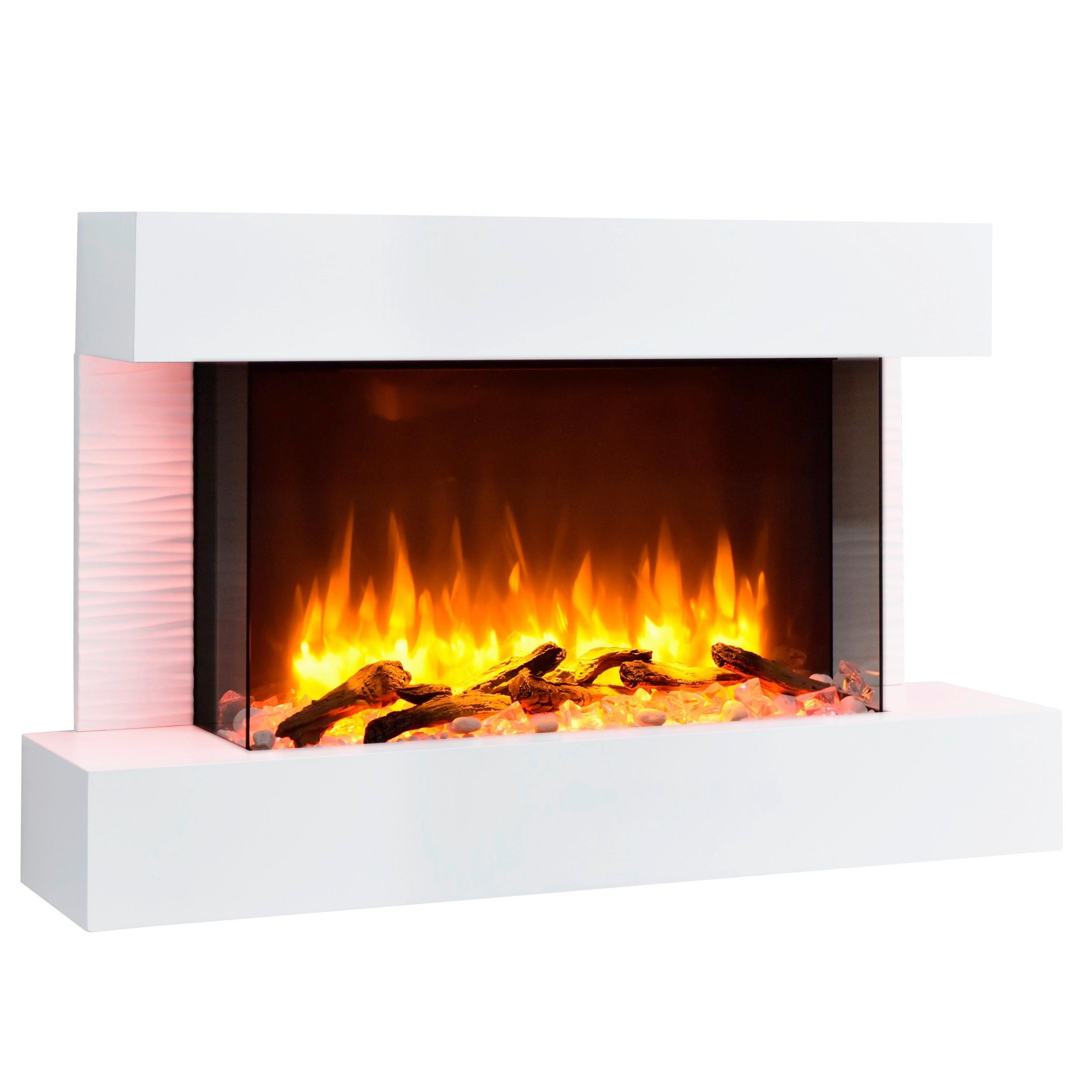 Elektrokamin Aidan - Weiß, Basics, Holzwerkstoff/Metall (100/63/24cm)