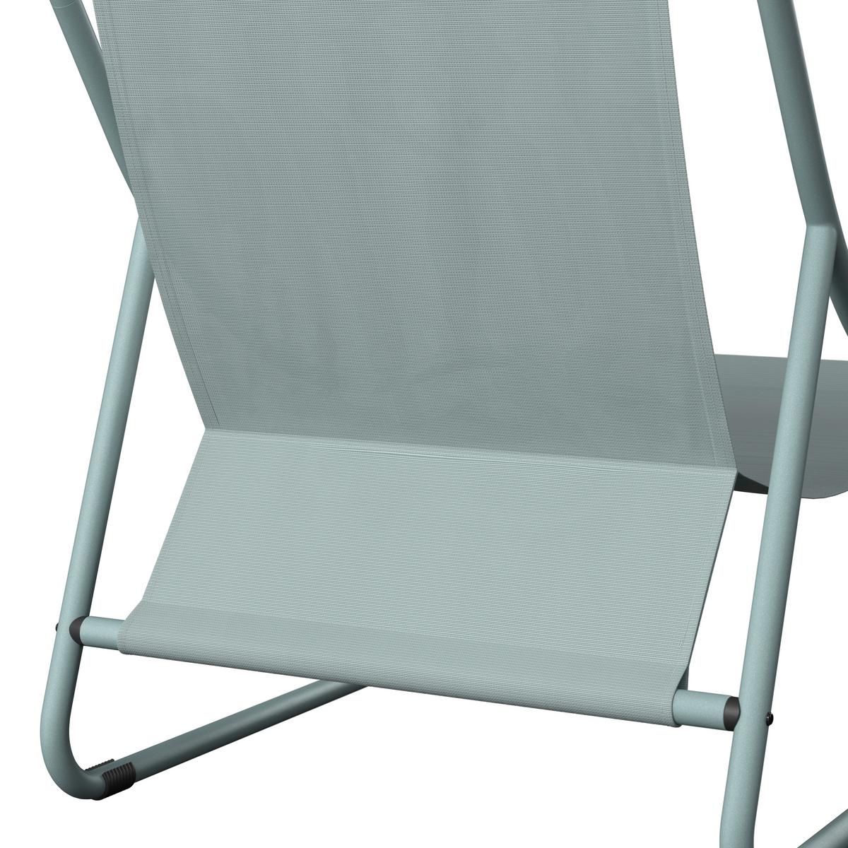 Loungesessel Ottawa - Weiß/Grün, MODERN, Textil/Metall (68/36/65cm) - Beldano