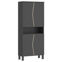 Hochschrank Manhattan Man Ls2 - Anthrazit/Weiß, MODERN, Keramik/Holzwerkstoff (68,6/170/35,3cm) - Luca Bessoni