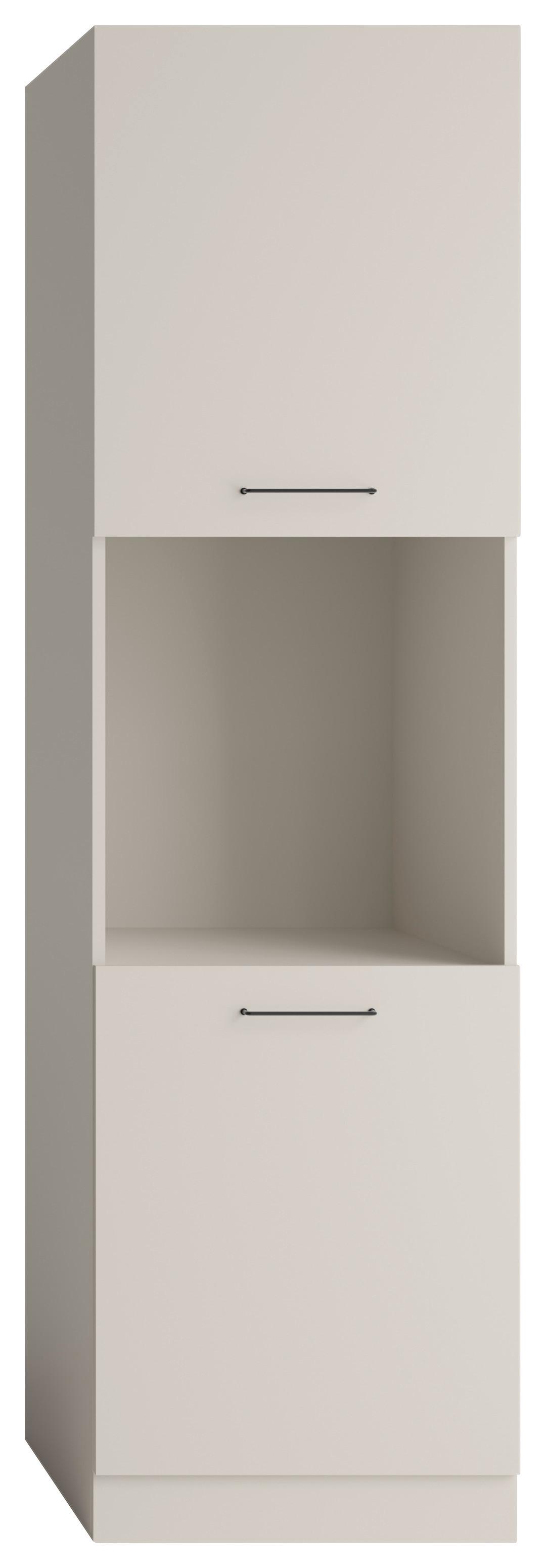 Skříňka na spotřebiče VELARO - černá/kašmírová, kov/kompozitní dřevo (60cm)