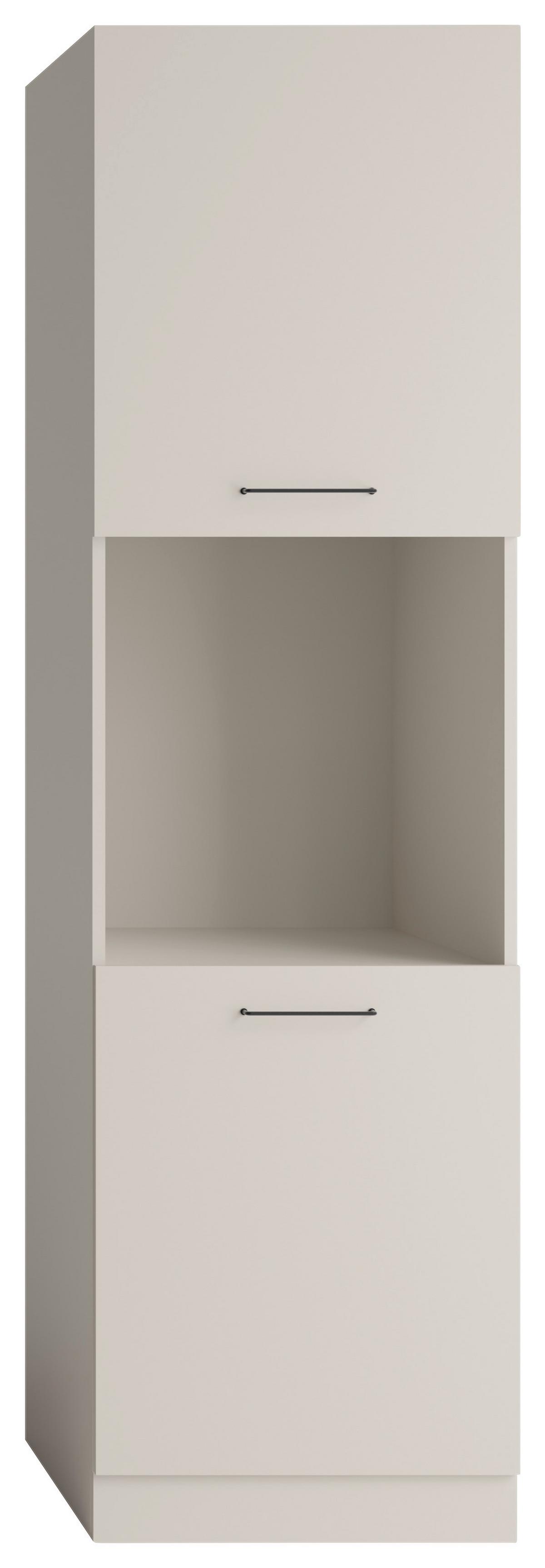 Skříňka na spotřebiče VELARO - černá/kašmírová, kov/kompozitní dřevo (60cm)