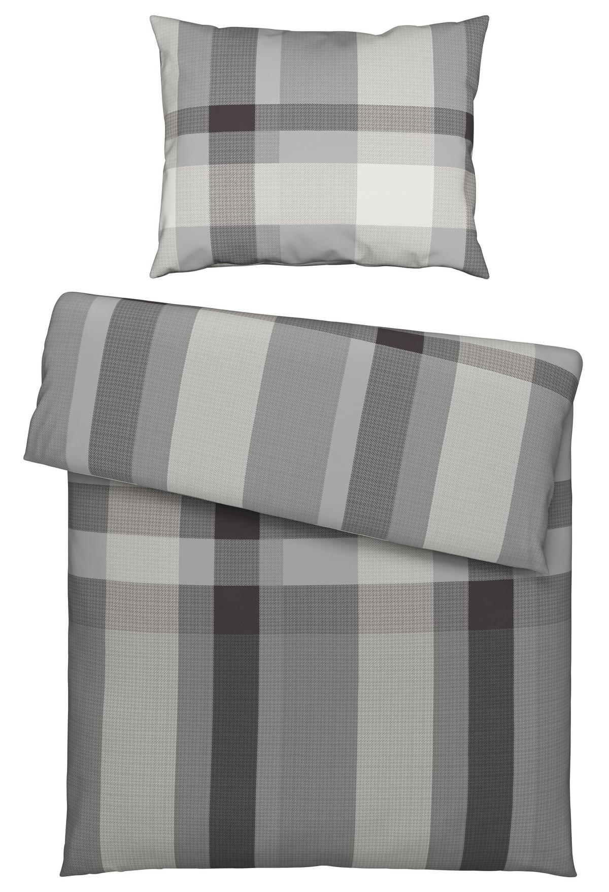 Bettwäsche 140x200 Cm Thea Grau/beige - Beige/Grau, LIFESTYLE, Textil - Story of Nature