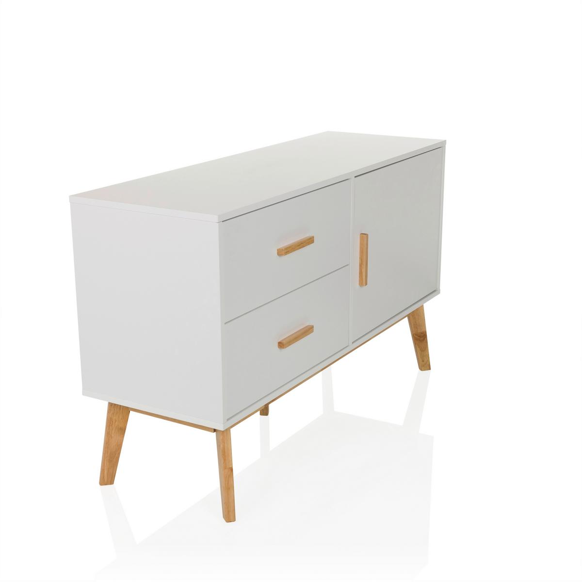 Sideboard Tarolo Weiß B: 120 Cm - Hellbraun/Weiß, MODERN, Holzwerkstoff (120/72/40cm) - MID.YOU