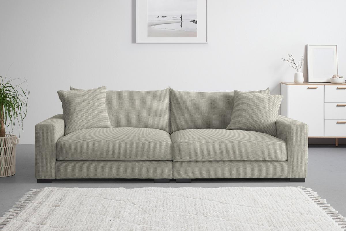 Mega pohovka PEDRO 1200, šedohnědá - šedohnědá, Moderní, kov/dřevo (261/83/124cm) - Mömax