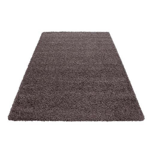 Hochflor Teppich Taupe Life 80x250 cm - Taupe, KONVENTIONELL, Textil (80/250cm) - Novel