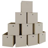 Faltbox Boxas Naturfarben/Weiß B: 27 cm - Naturfarben/Weiß, MODERN, Textil (27/28/27cm) - MID.YOU