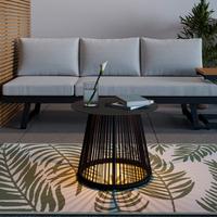 ZÁHRADNÝ PRÍRUČNÝ STOLÍK RUFFY - čierna, Modern, kov/plast (55/47/55cm) - Bessagi Garden