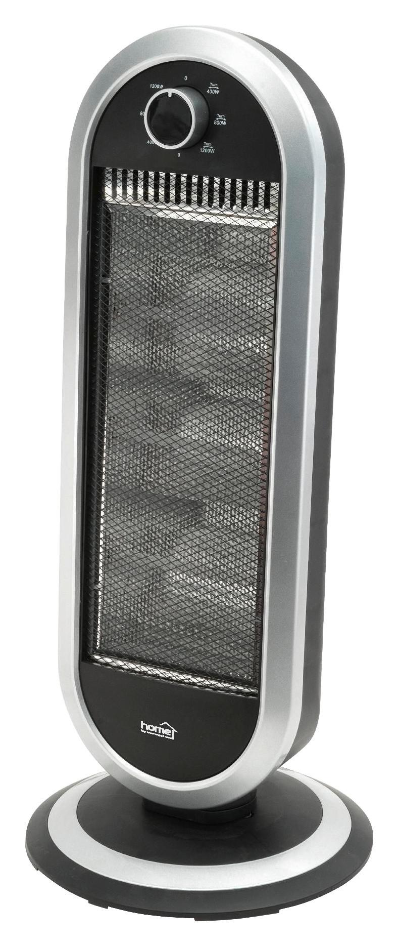 Halogén Fűtőtest - ezüstszínű, műanyag/fém (30/30/70cm)