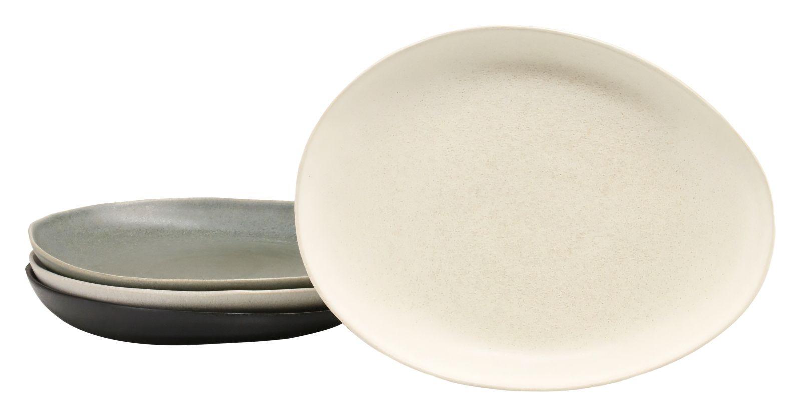 Speiseteller Keramik Pietra Multicolor 4tlg - Multicolor, Basics, Keramik (20/27cm)