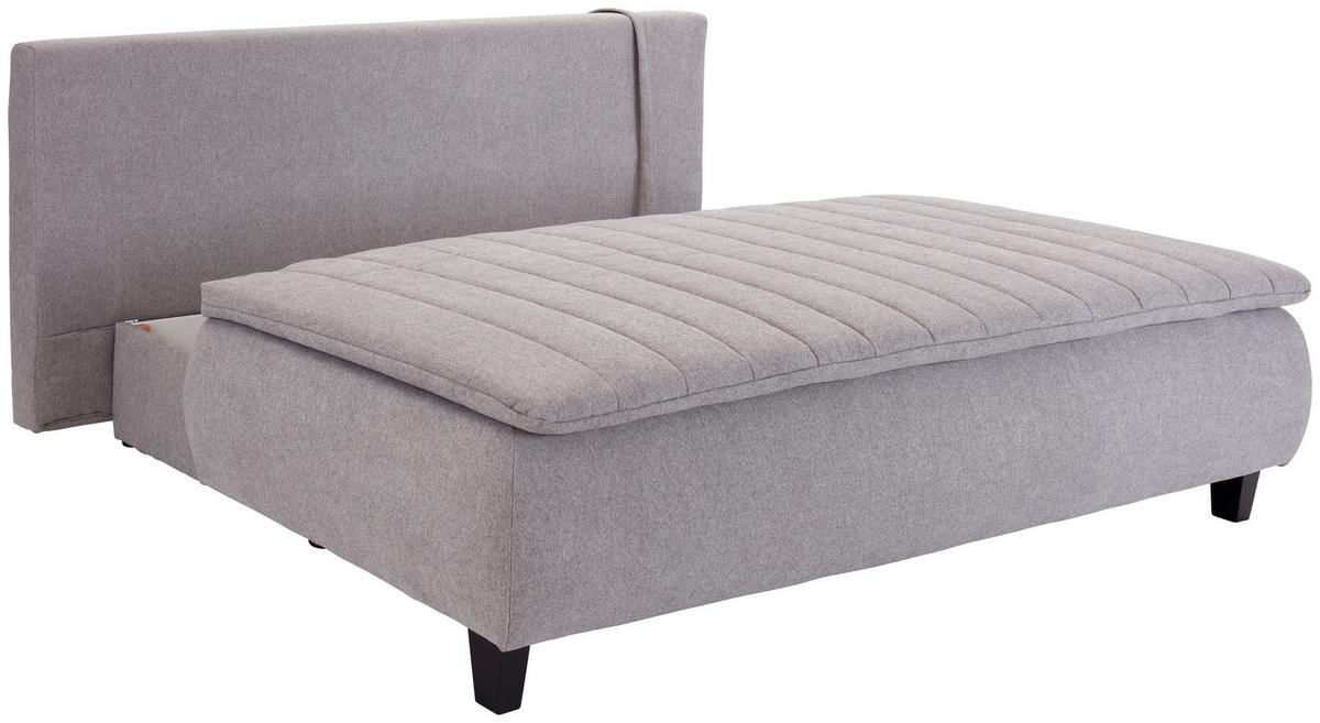 POHOVKA BOXSPRING MARINO - čierna/svetlosivá, Modern, drevo/textil (208/102/96cm) - Luca Bessoni