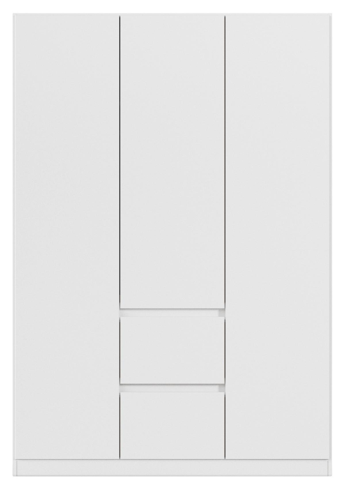 Nidda B: 136 cm Weiß Nidda - Weiß, Basics, Holzwerkstoff (136/197/54cm) - Rauch Möbel