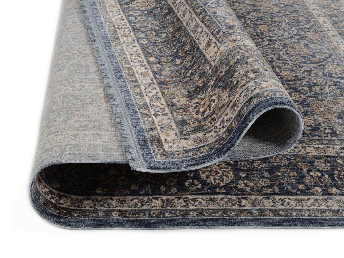 Webteppich Blau Tours 140x200 cm - Blau, Design, Textil (140/200cm) - Novel