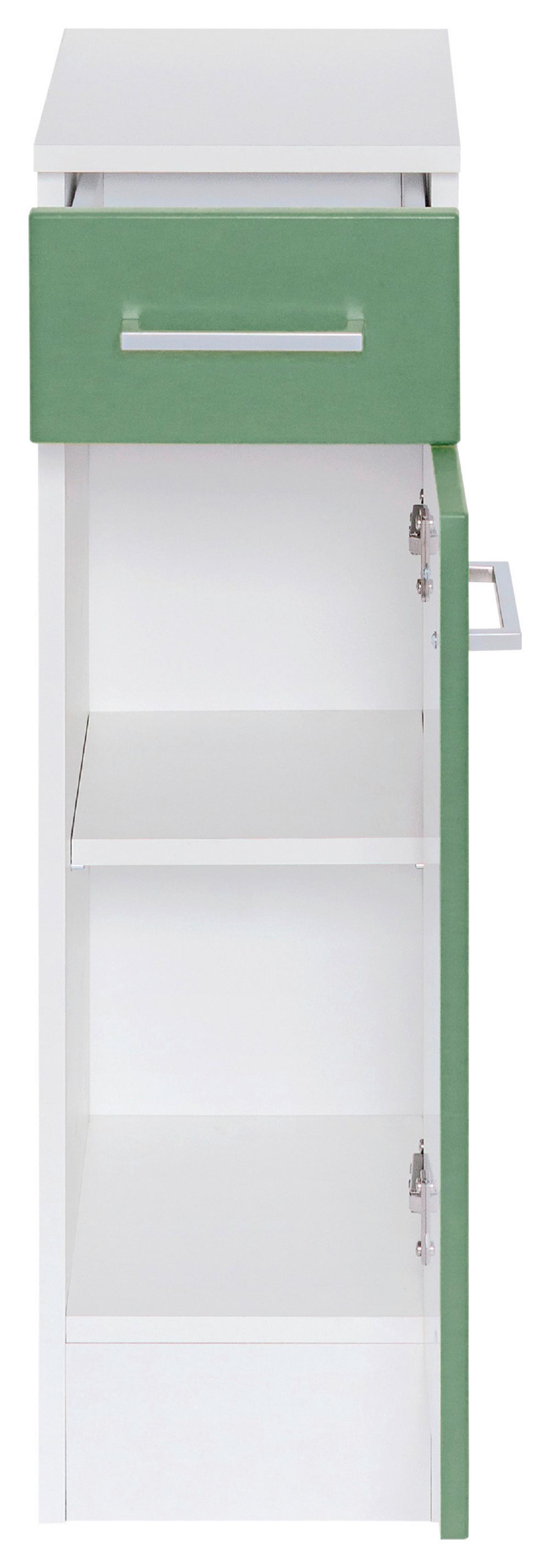 Unterschrank Riga Weiß/grün - Weiß/Grün, MODERN, Holzwerkstoff (25/84/35cm) - Held