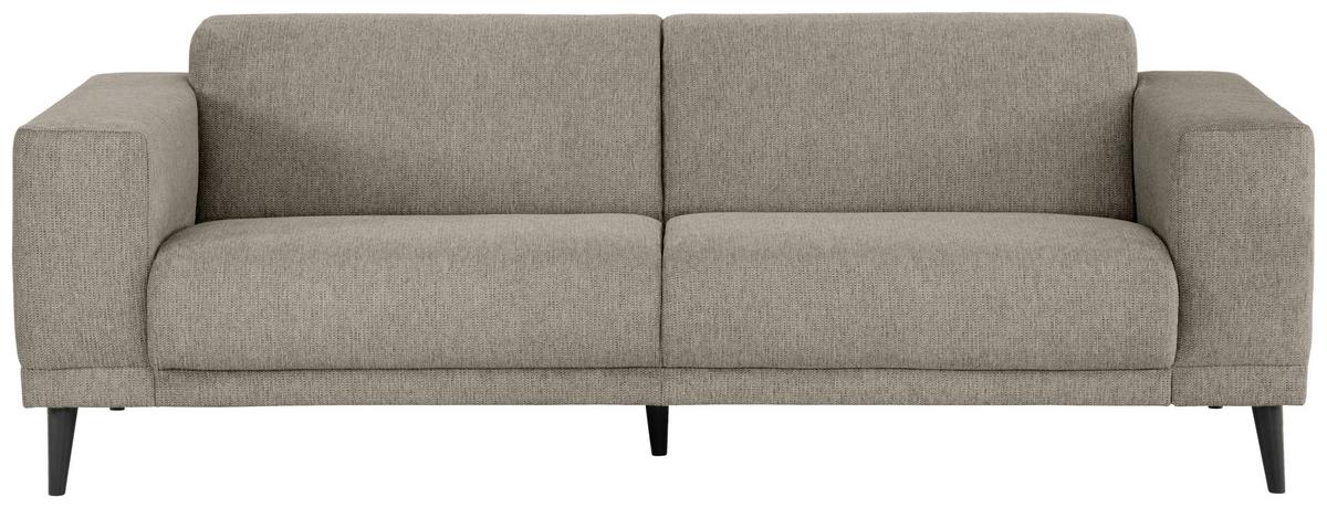 3-Sitzer-Sofa Oslo Taupe B: 218 cm - Taupe/Schwarz, Design, Textil (218/77/93cm) - MID.YOU