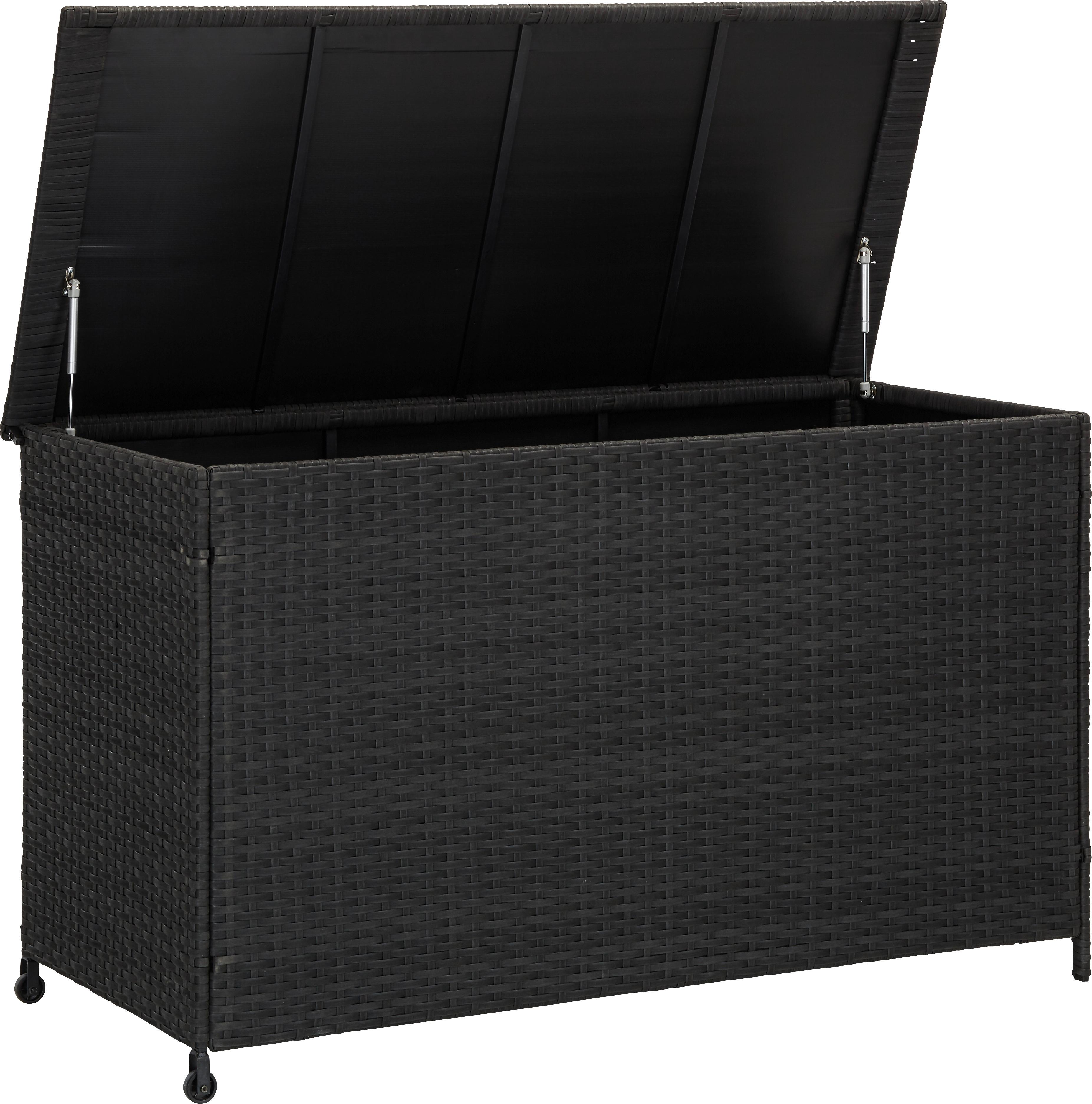 KISSENBOX Romi - Schwarz, KONVENTIONELL, Kunststoff/Metall (166/97/76cm)