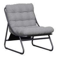 Loungesessel Kairo - Dunkelgrau/Anthrazit, MODERN, Textil/Metall (68/36/65cm) - Beldano