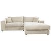 Ecksofa Funny S Rechts Creme S: 265x180 cm - Creme/Schwarz, Basics, Textil (265/180cm) - Livetastic