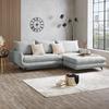 Ecksofa mit Schlaffunktion & Bettkasten Wave Silberfarben - Beige/Silberfarben, MODERN, Textil (266/189cm)
