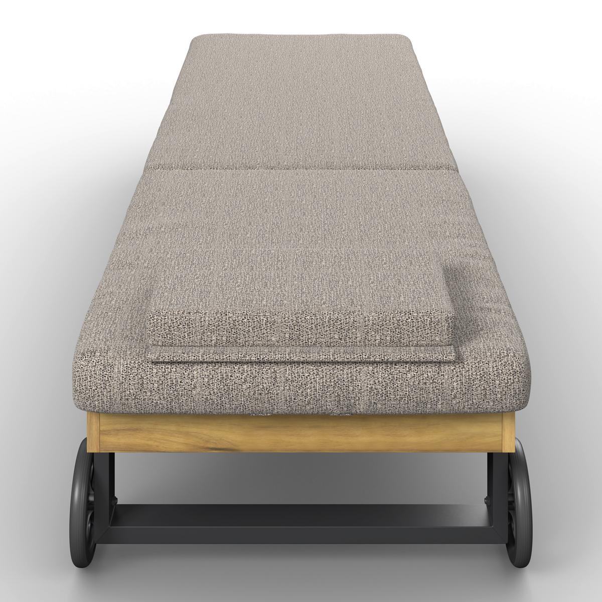 ZAHRADNÍ LEHÁTKO ELENYI - šedá, Moderní, kov/dřevo (200/95/65cm) - Bessagi Garden