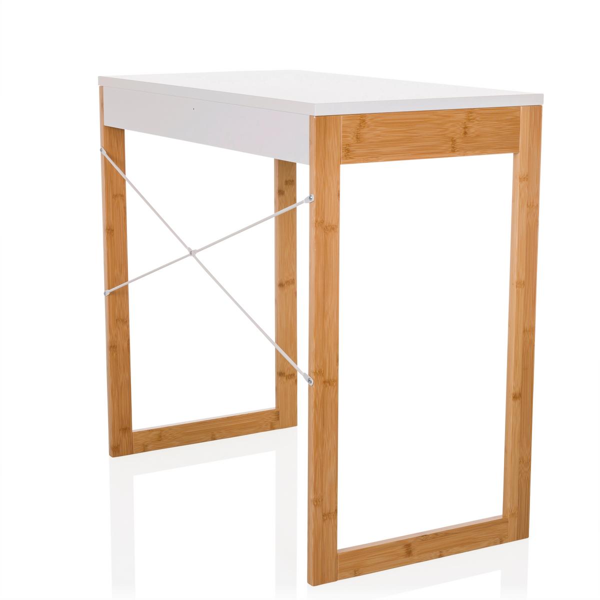 Schreibtisch Weiß B: 80 cm - Weiß, MODERN, Holz/Holzwerkstoff (80/75/42cm) - MID.YOU