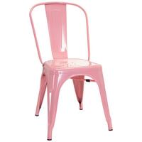 Stuhl Vantaggio Comfort Stapelbar Rosa Bis 150 Kg - Rosa, Basics, Metall (44/84/54cm) - MID.YOU