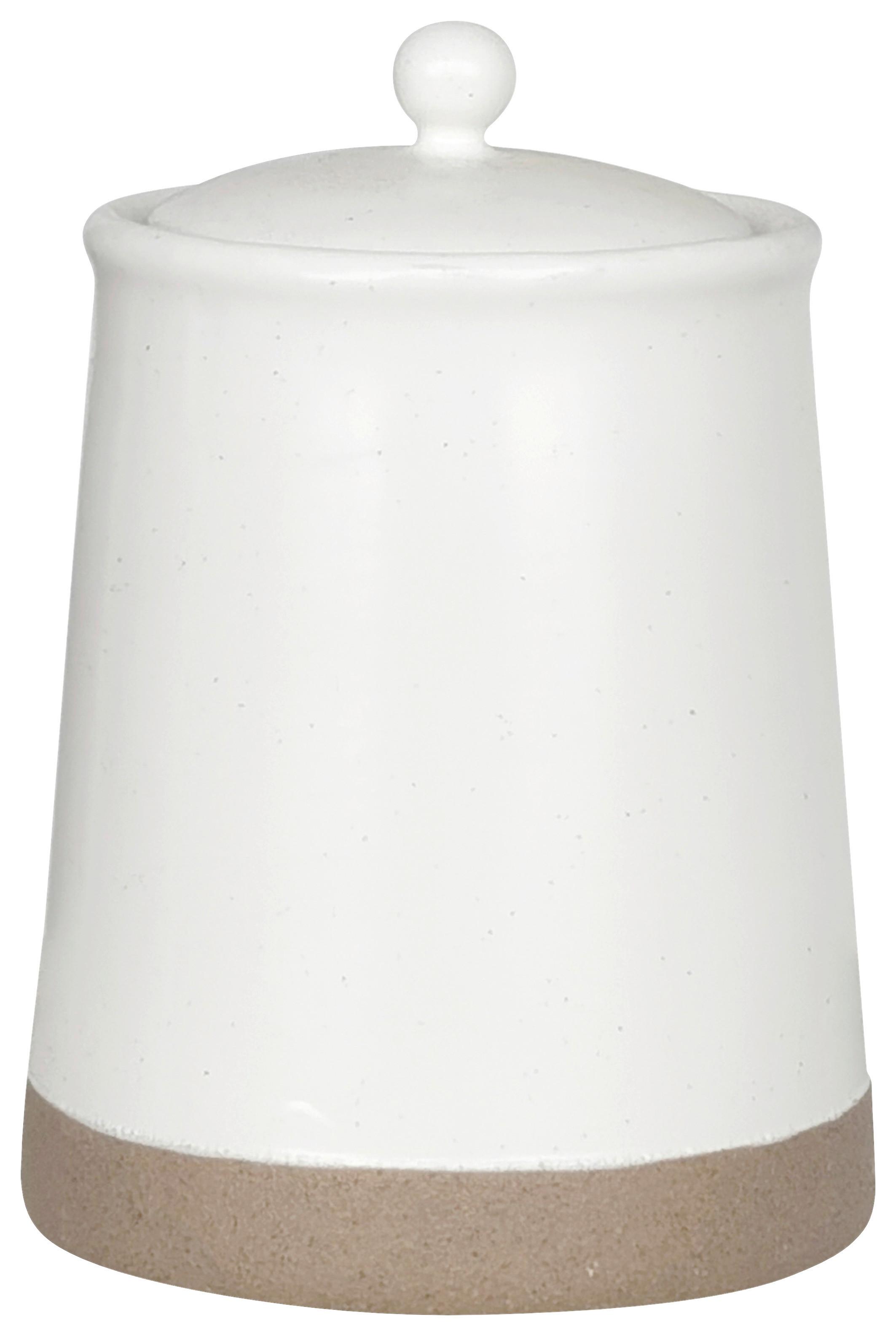 Dóza Na Potraviny Emilia -M - bílá, plast/keramika (12/17cm) - Zandiara