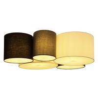 Deckenleuchte Makki - Opal/Weiß, LIFESTYLE, Kunststoff/Textil (90/76/26cm) - Globo