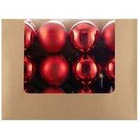 Christbaumkugel Kunststoff Silberfarben Handmade - Rot, KONVENTIONELL, Kunststoff (15cm) - Luca Bessoni