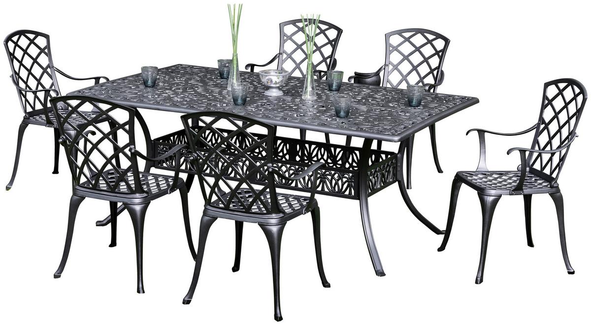 Gartenset Rhodos - Graphitfarben, MODERN, Metall - Gardenson