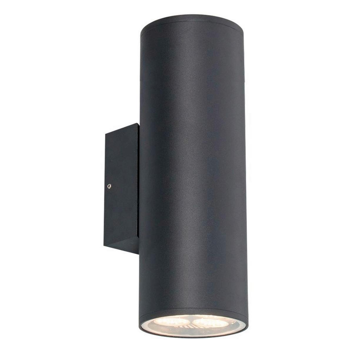 Kültéri Falilámpa Reto Xl Kültéri Falika - fekete, Basics, üveg/fém (31/11/14cm)