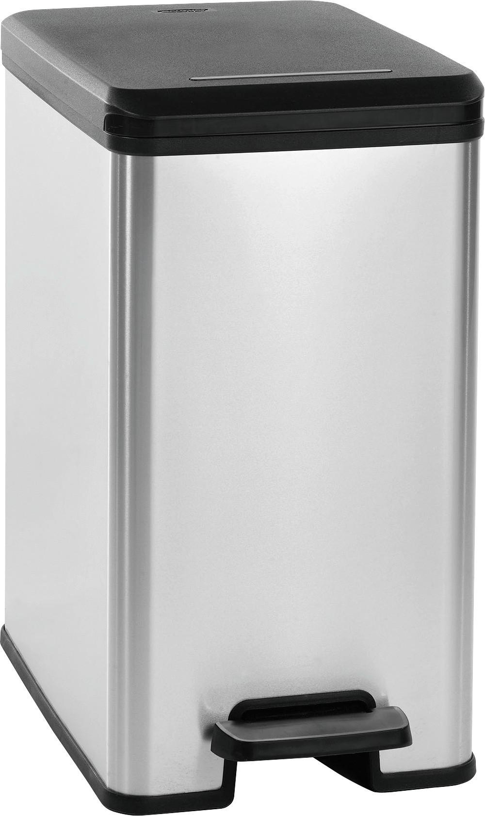 Pedálos Szemetes 25 Liter Slim Bin - ezüst/fekete (25/45/39cm)
