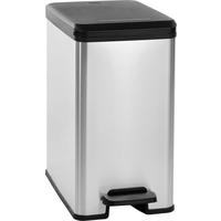 Pedálos Szemetes 25 Liter Slim Bin - ezüst/fekete (25/45/39cm)