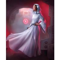 Fototapete Star Wars Leia - Rot/Weiß, Trend, Textil (200/250cm)