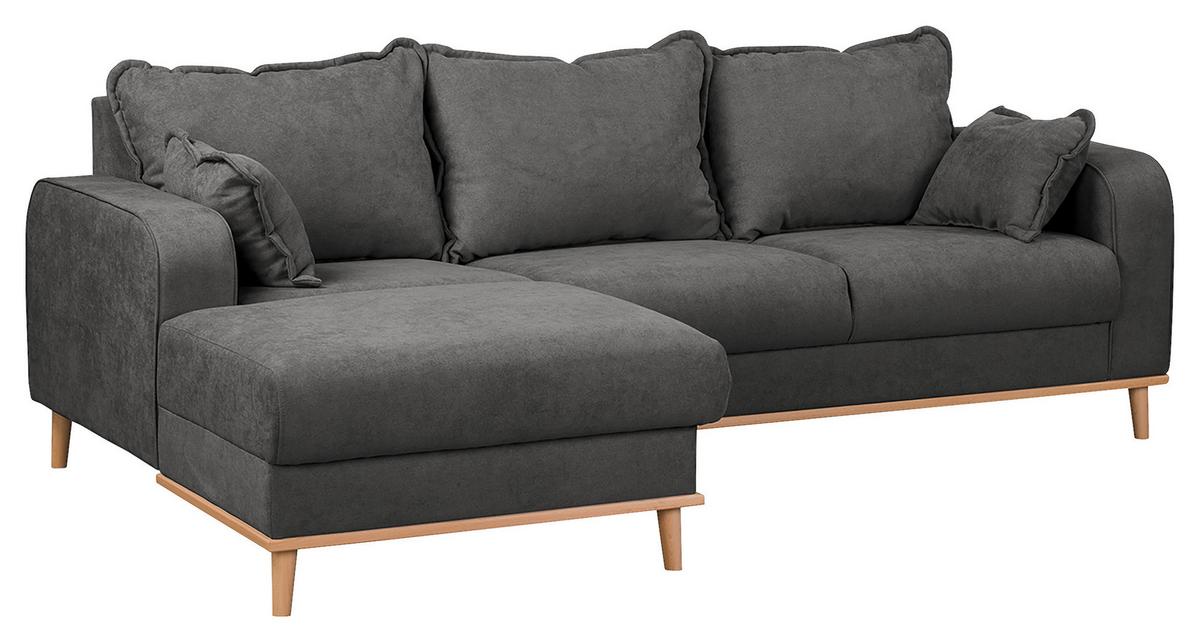 Ecksofa Beata Beige S: 150x230 cm - Wengefarben/Beige, Design, Textil (150/230cm) - Livetastic