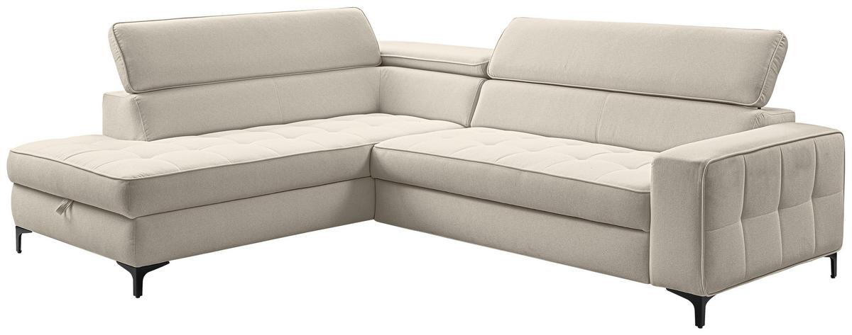 Ecksofa Nala Grau S: 203x251cm - Schwarz/Grau, Design, Textil (203/251cm) - MID.YOU